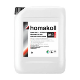 Грунтовка Homakoll 05C Prof концентрат, для впитывающих оснований, морозостойкая (5 л)