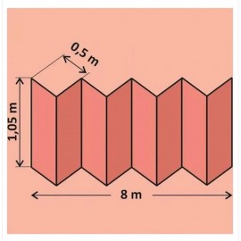 Подложка-гармошка Solid перфорированная, для отапливаемых полов 1,8 мм, 1050х500 мм, 8,4м2, розовая