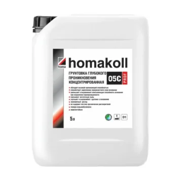 Грунтовка Homakoll 05C Prof концентрат, для впитывающих оснований, морозостойкая (5 л)