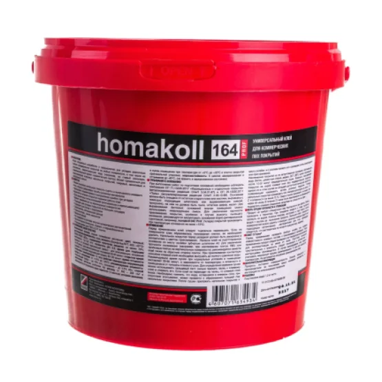 Клей Homakoll 164 Prof для коммерческого линолеума,300-350гр/м2, морозостойкий (1,3 кг)