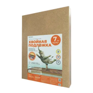 Купить Подложка хвойная Белтермо для ламината, плитки, паркета, толщина 7 мм, 590х790 мм, 7м2, 15 шт в Москве - 0