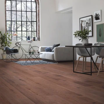 Паркетная доска TARKETT STEP XL Дуб Барон Темный Браш 1200 (1.182 м2)